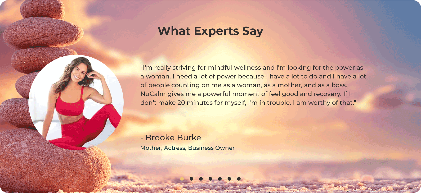 Expert testimonial from Brooke Burke