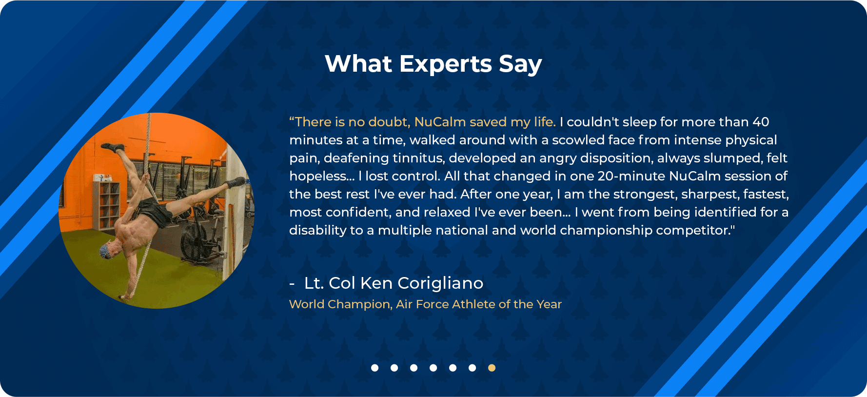 Expert testimonial from Lt. Col. Ken Corigliano